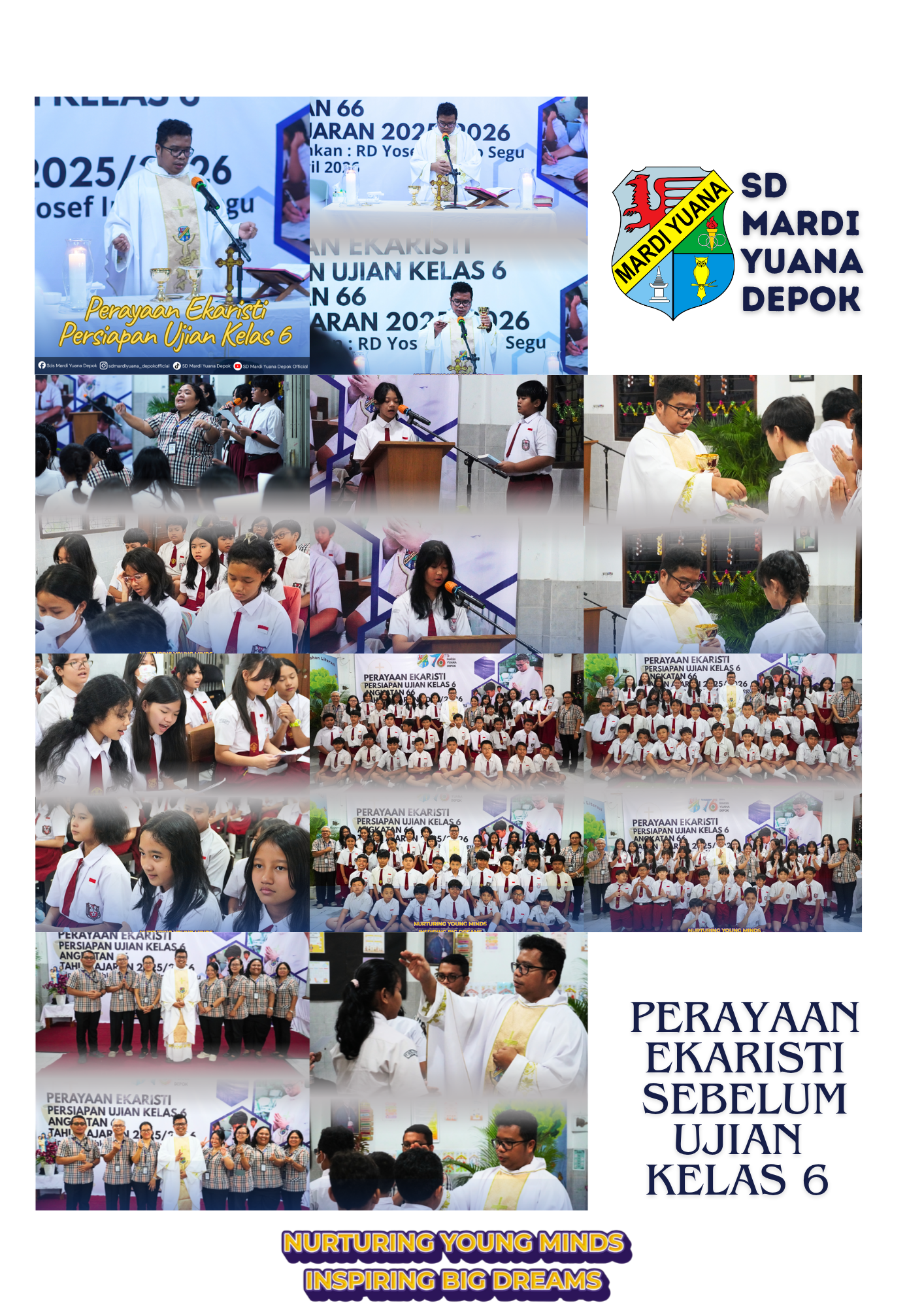 Perayaan Ekaristi Persiapan Ujian Kelas 6